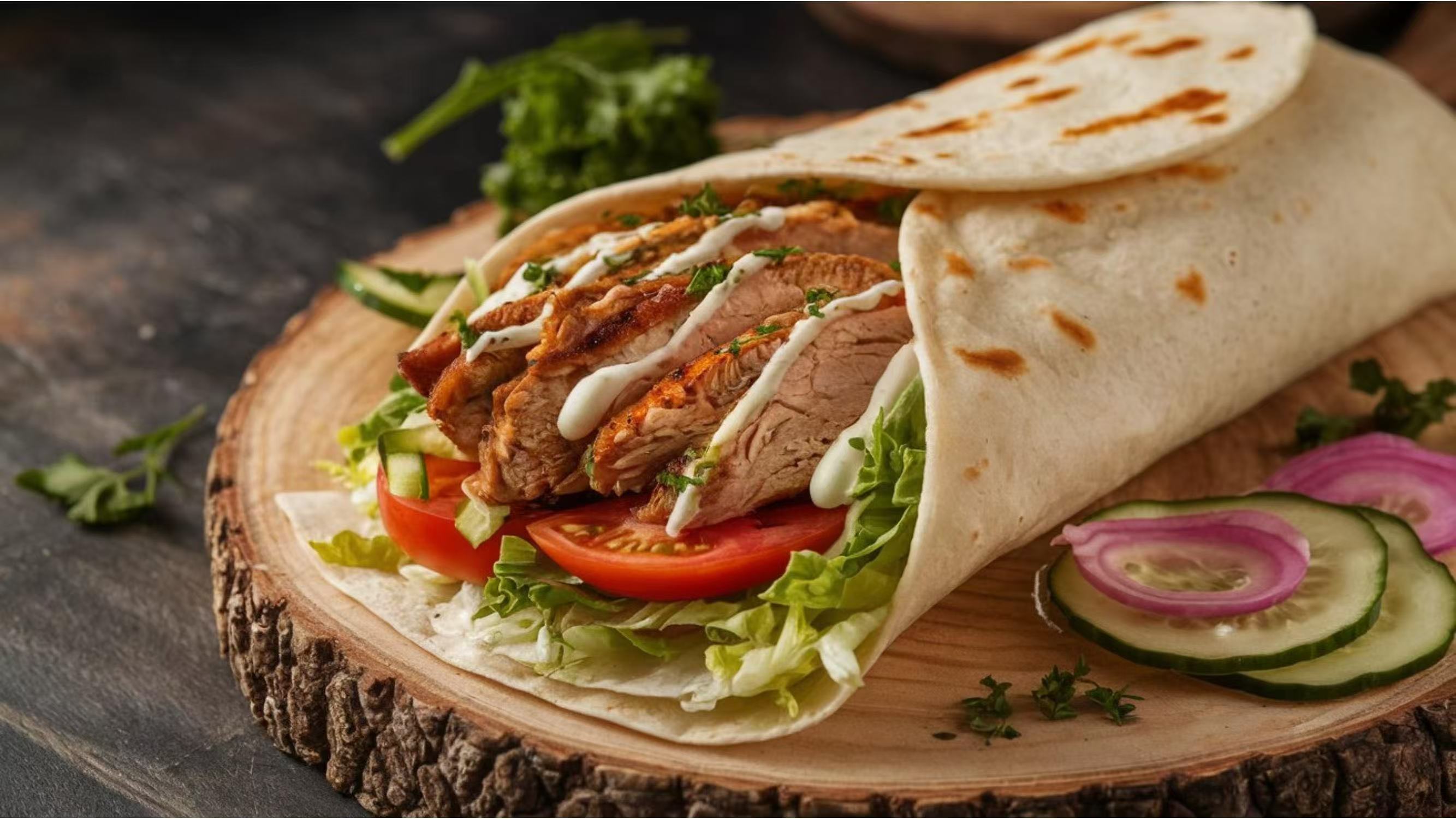 High-Protein, Low-Calorie Lunch Recipes - Grilled Chicken & Veggie Wrap