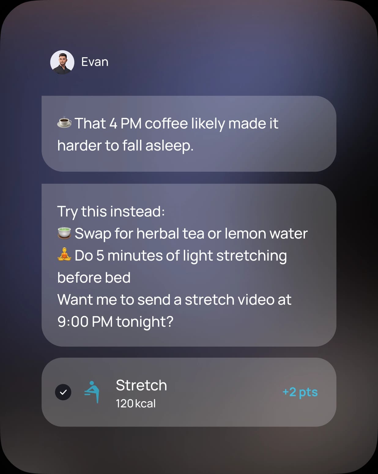 Sleep position tracking showing turnover count, frequency, and position percentages