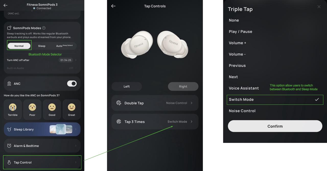 SomniPods 3 Bluetooth Mode